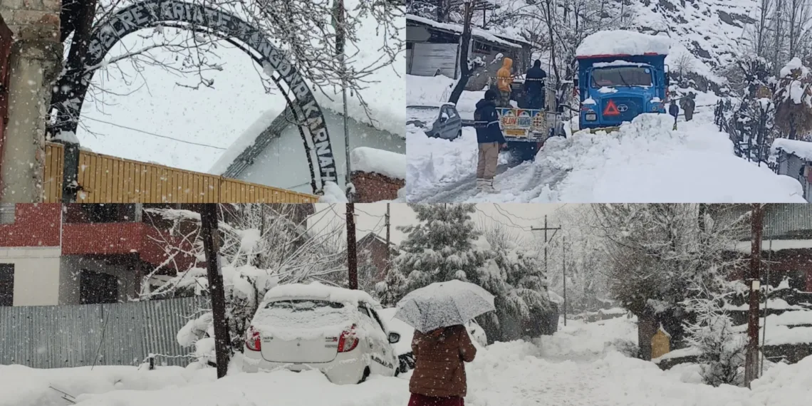 Heavy Snowfall Paralyzes Karnah, Road Connectivity Cut Off, Power Supply Disrupted