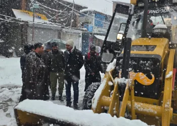 SDM Kokernag Reviews Snow Clearance, Regulates Traffic on NH Amid Snowfall