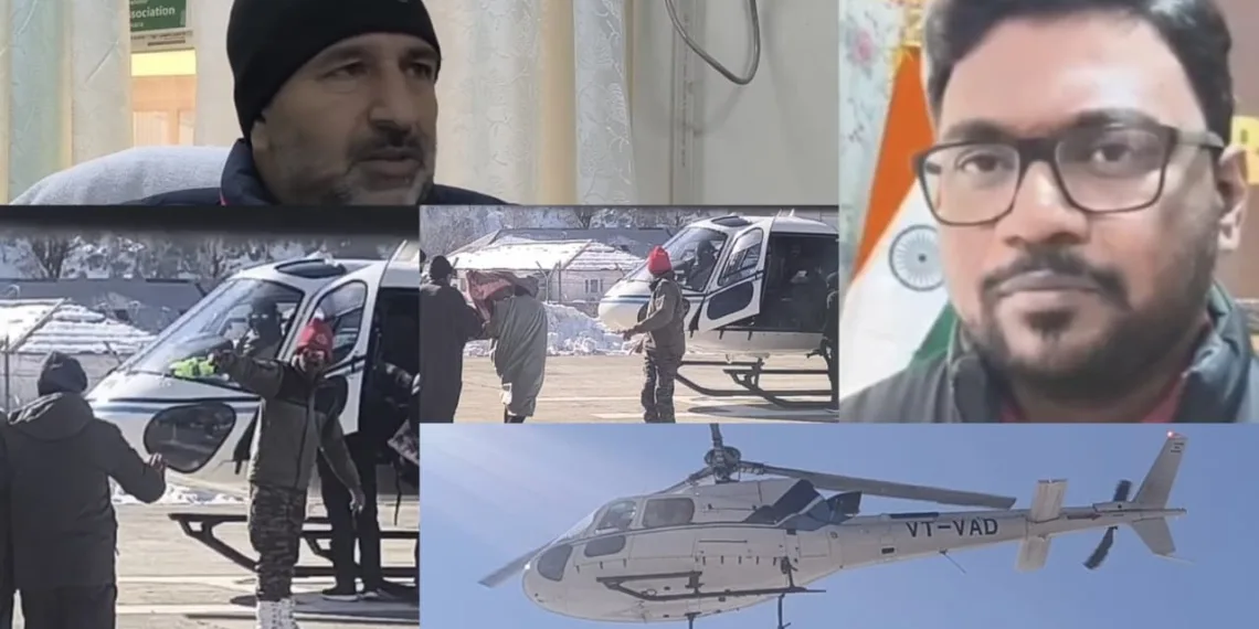 Kupwara Administration Airlifts Critical Patients from Tangdhar as Road and Power Services Restored After Days of Crisis