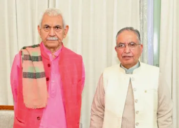 Ghulam Hassan Mir calls on LG Manoj Sinha in Jammu