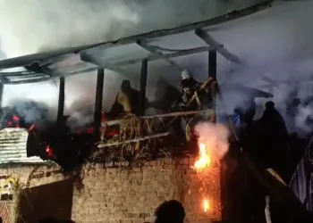 Fire Breaks Out in Palhallan, Cowshed Damaged; Prompt Response Prevents Further Loss