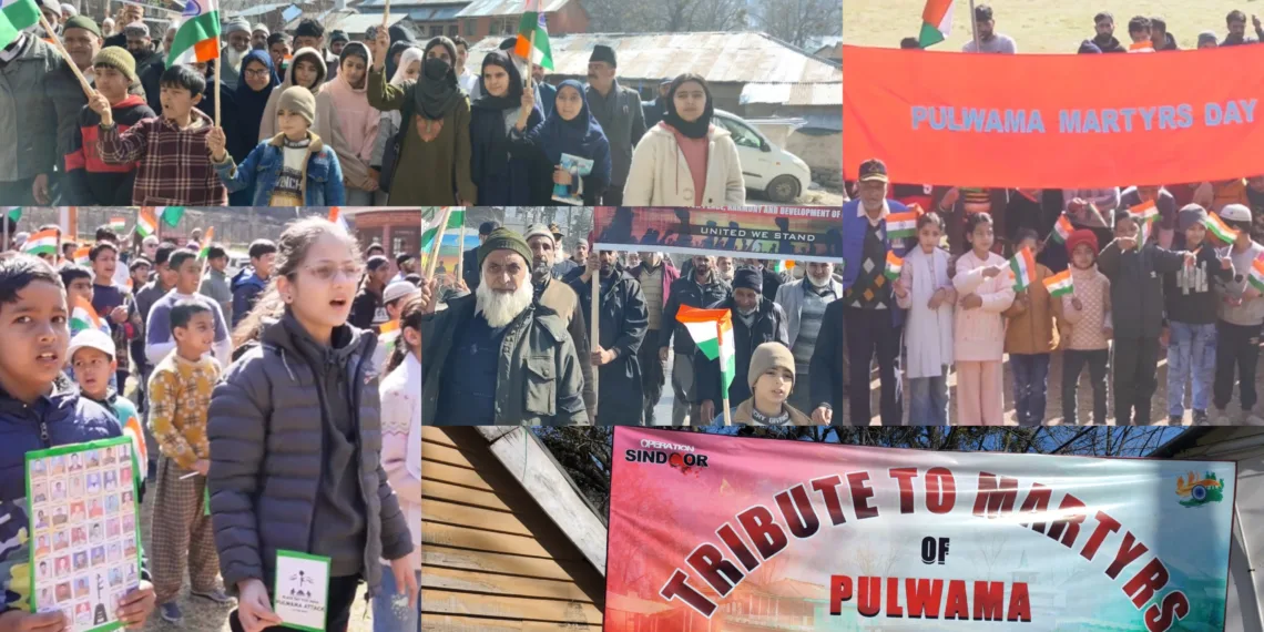 Karnah Observes Pulwama Black Day with Massive Solidarity Marches