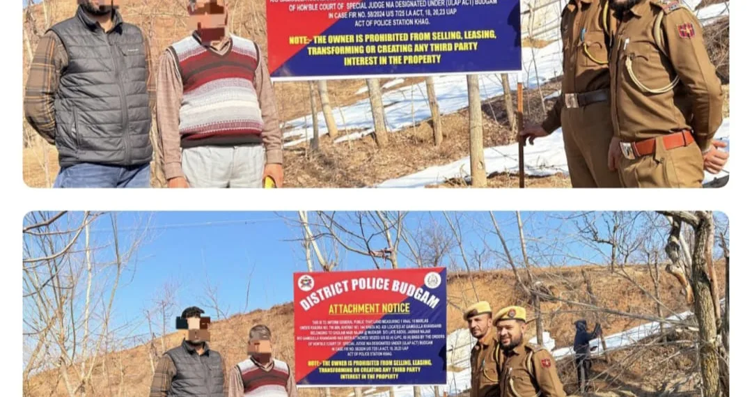 Budgam Police Cracks Down on Terror Network, Attaches Property of JKNOP in Major Action