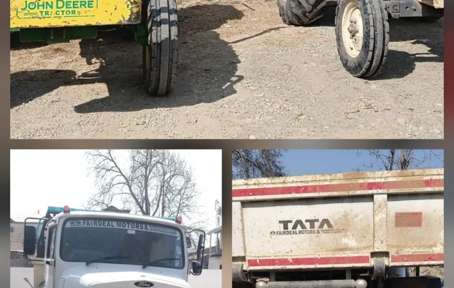 Awantipora Police Seized 04 Vehicles Involved in Illegal Mining Activities in Tral and Awantipora