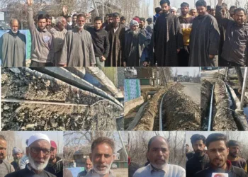 Peaceful Protest Against PHE Department on Tilgam Main Road; Residents Demand Laying of New Pipeline