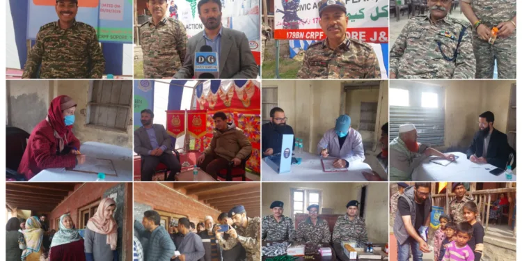 179 Bn CRPF Organises Free Medical Camps in Sopore on 87th Raising Day
