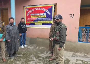 Shopian Police Attach Drug Money-Funded House in Major Crackdown
