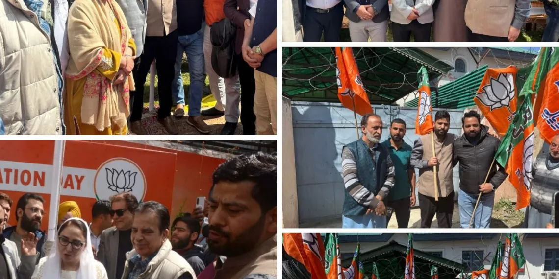 Er. Aijaz Hussain Celebrates BJP’s 47th Foundation Day in Srinagar