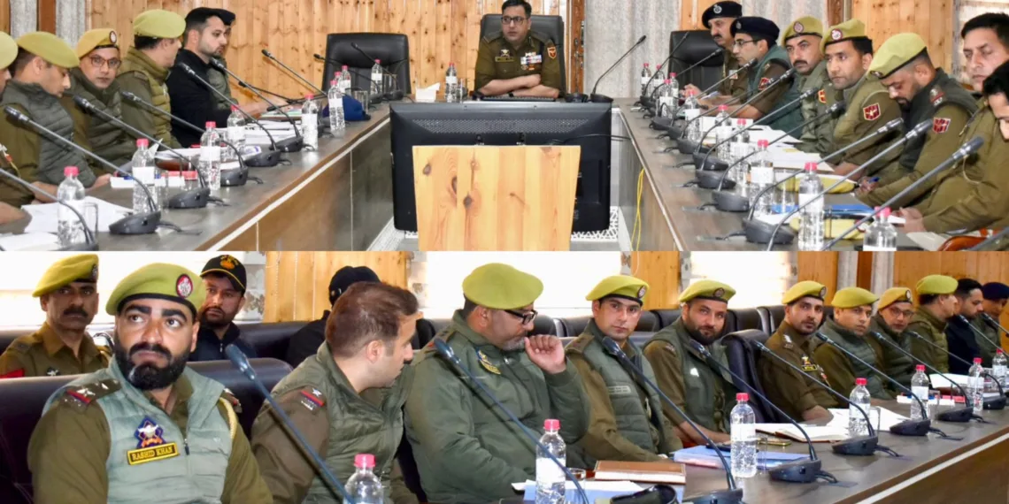 SSP Sopore Holds Monthly Crime Review Meeting; Focus on Crime Control, Public Service Delivery and Security