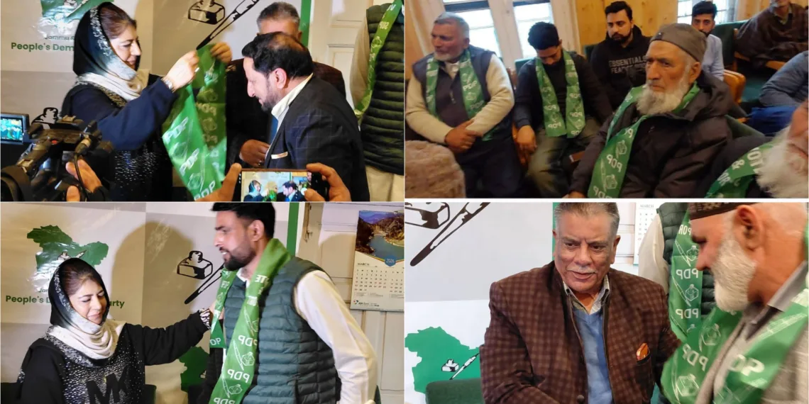 Dozens from Karnah North Kashmir Kupwara District Join PDP at Srinagar Headquarters