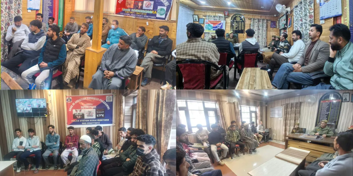 Sopore Police Organise Stakeholder Outreach Programmes under Nasha Mukt Jammu & Kashmir Abhiyaan