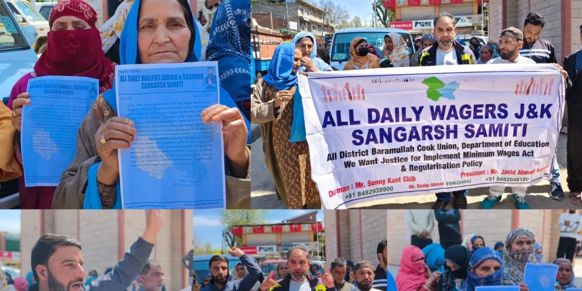 Cooks Stage Protest in Beerwah, Demand Fair Wages and Regularisation