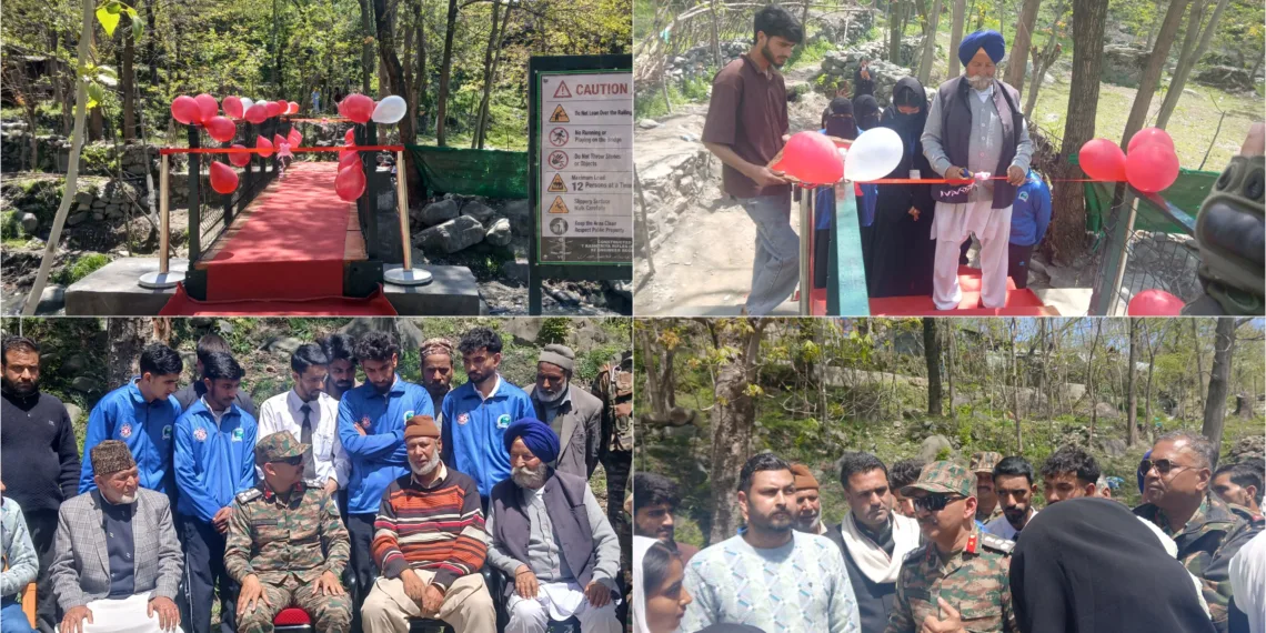 Indian Army Inaugurates Vital Bridge at Nallah Batamoji in Karnah.