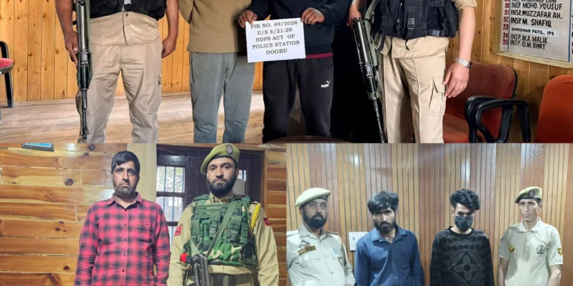 Anantnag Police Tighten Noose on Drug Network; Five Peddlers Nabbed in Three Back-to-Back Operations