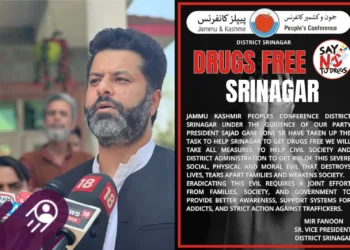 J&K People’s Conference Launches ‘Drugs-Free Srinagar’ Initiative