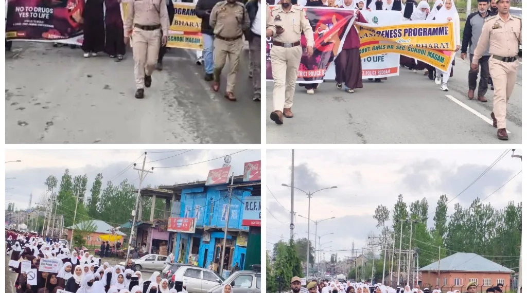 Anti-Drug Campaign Intensifies in Budgam: Police Lead Padyatra, Expand Grassroots Outreach