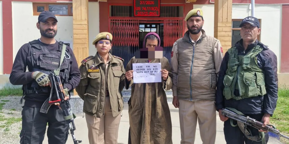 Drug Crackdown in Tral: Peddler Held with Charas, Powdered Contraband Seized