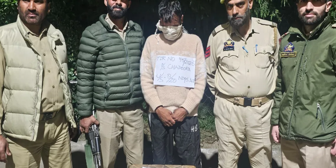 Drug Crackdown Intensifies in Budgam: Peddler Held with Charas Hidden in Corn Husks