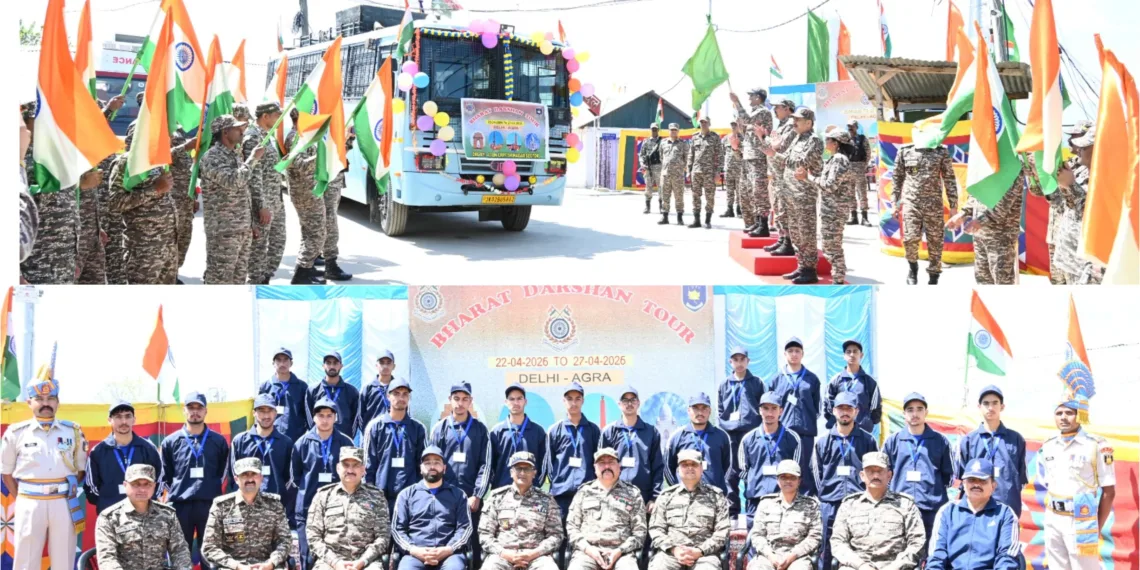 43 Bn CRPF flags off Bharat darshan study tour for 20 Kashmiri Youth of Budgam
