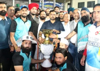 Satish Sharma Emphasizes Youth Engagement, Promotion of Sports at Sher-e-Kashmir T20 Tournament Finale