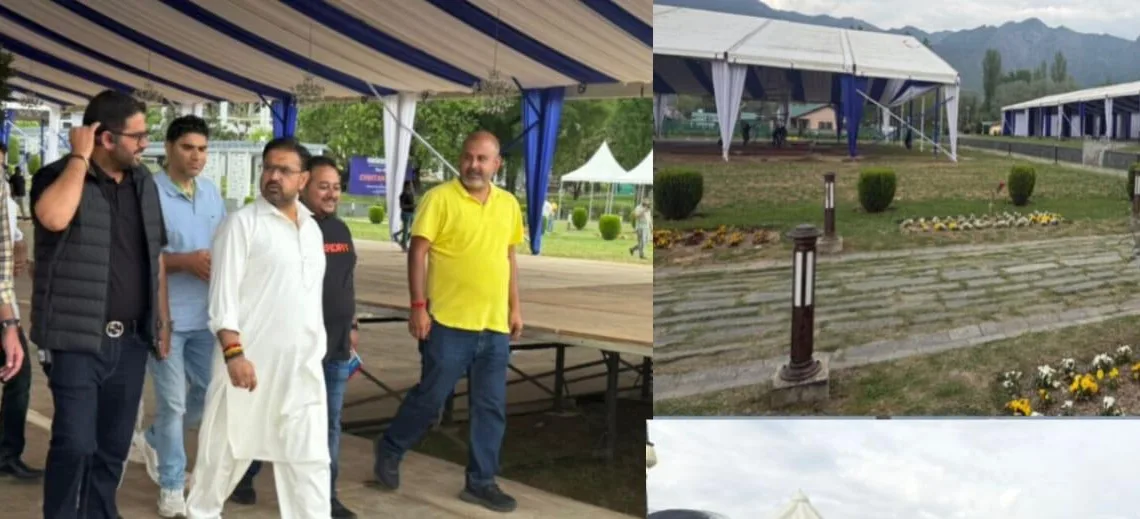 Satish Sharma Reviews Elaborate Arrangements for National-Level Chintan Shivir at SKICC