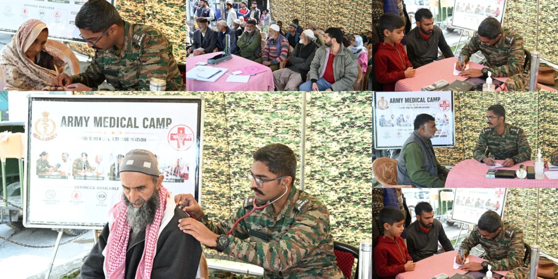 Indian Army Conducts Medical Camp at Tangdhar, Benefits Over 250 Locals