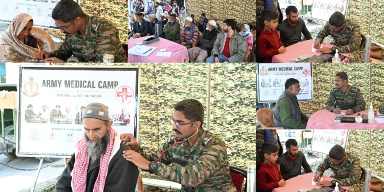 Indian Army Conducts Medical Camp at Tangdhar, Benefits Over 250 Locals