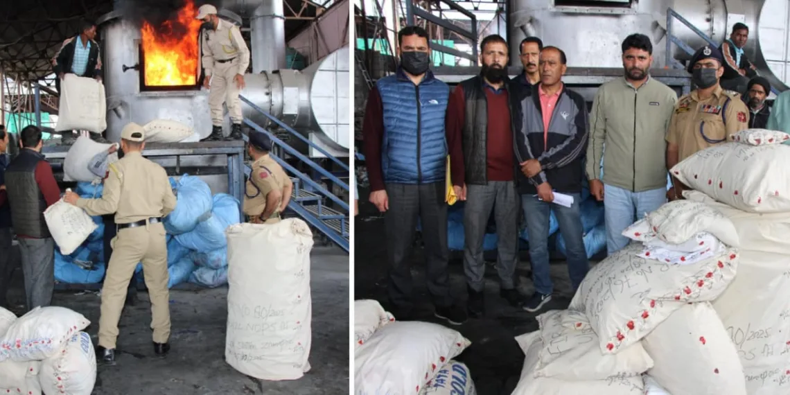 Massive Drug Haul Destroyed in Shopian Under NDPS Act Compliance