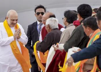 Amit Shah Arrives in Leh on 2-Day Visit, To Attend Buddha Relics Exposition