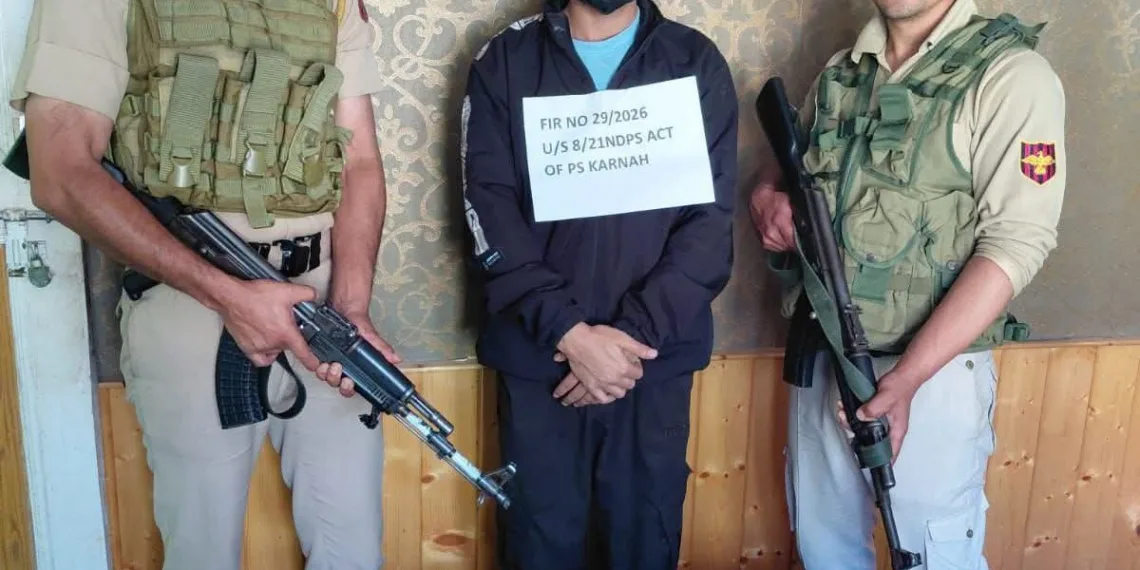 Drug Peddler Arrested During CASO in Karnah; 400 Grams of Brown Sugar-Like Substance Recovered