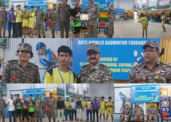 92-BN CRPF Concludes Shaheed Insp. Pintu Kumar Singh Memorial Boys Doubles Badminton Tournament in Wadoora Sopore