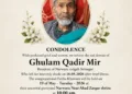 Daily Gadyal JKNS Condoles Demise of Photojournalist Sahil Mir’s Grandfather