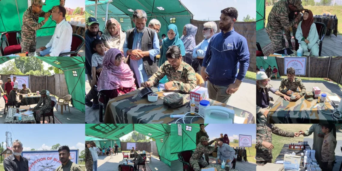 Indian Army Organises Medical cum Eye Screening Camp in Budgam, Hundreds Benefitted