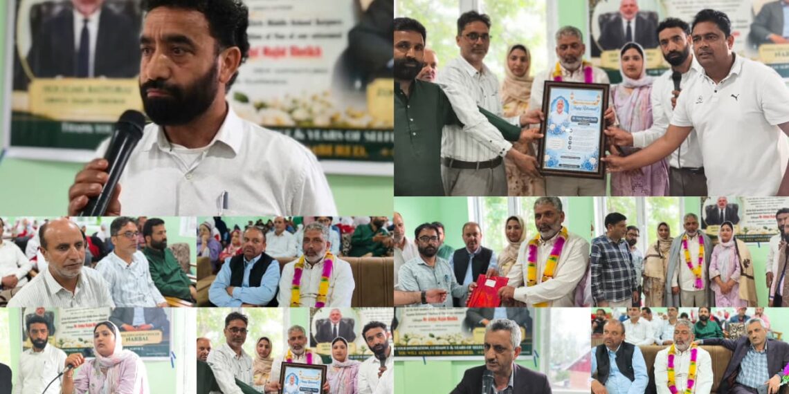 Girls Middle School Batpora Narbal Organises Grand Retirement Function in Honour of Abdul Majid Sheikh