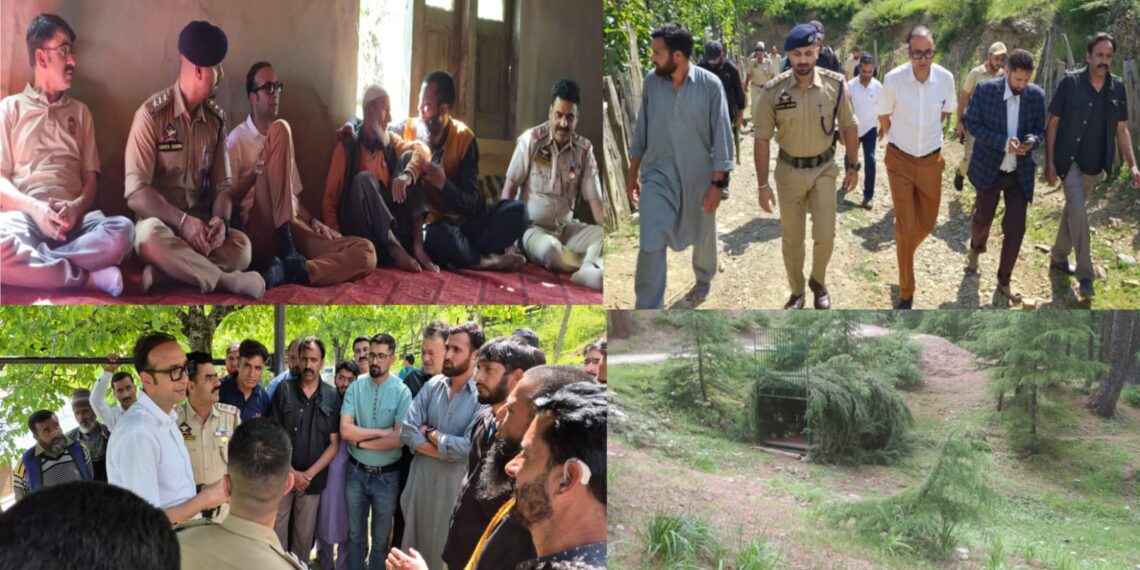 Civil and Police Administration Kupwara Visits Manzchattar, Condoles Leopard Attack Victims