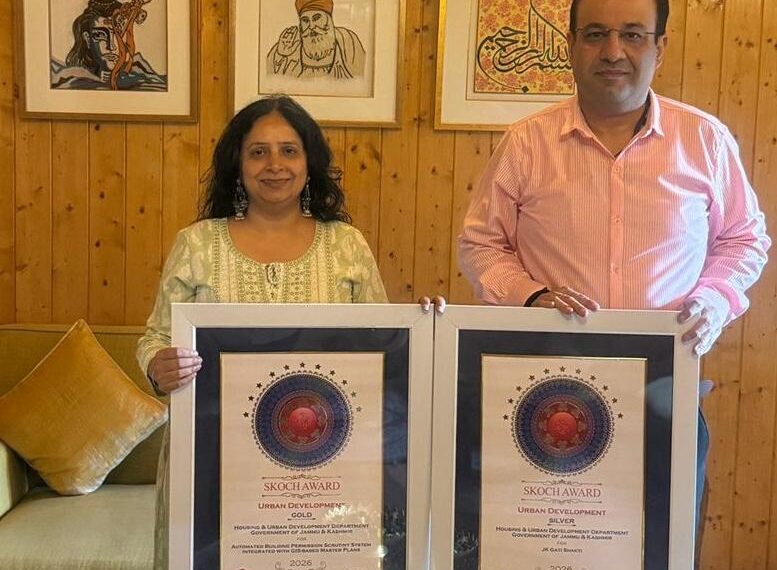 Gold for Building Permissions, Silver for GIS Mapping: J&K H&UDD Wins Dual SKOCH National Awards