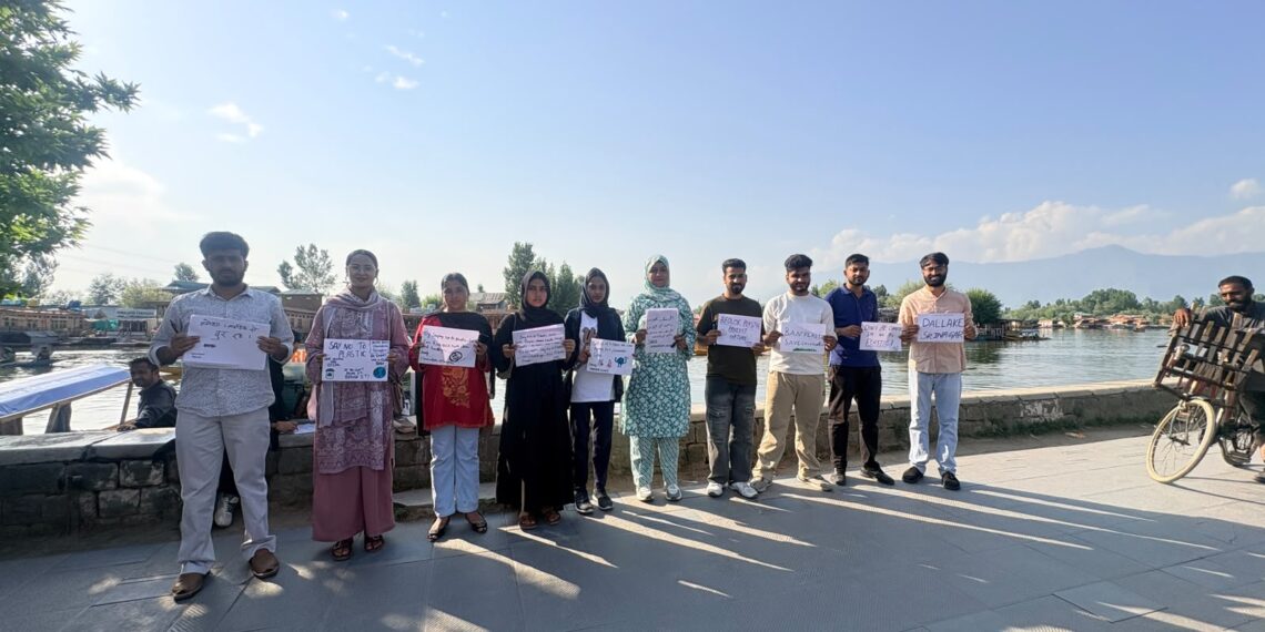 Khaki Association Launches Anti-Plastic Awareness Campaign at Dal Lake