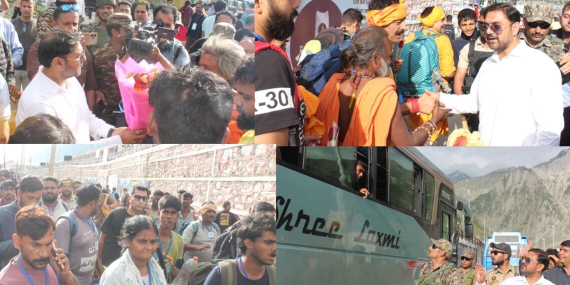 Satish Sharma Reviews Baltal Yatra Arrangements, Welcomes Amarnath Pilgrims