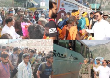 Satish Sharma Reviews Baltal Yatra Arrangements, Welcomes Amarnath Pilgrims