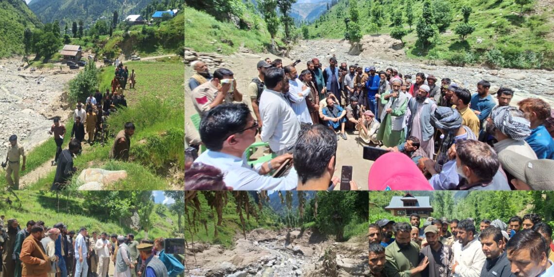 MLA Kupwara Reaches Banglawali and Charizab, Reviews Cloudburst Damage, Assures Immediate Measures