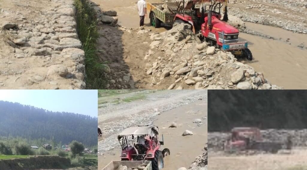 کلاروس ٹراؤٹ نالہ میں غیر قانونی ریت، باجری اور پتھر نکالنے کا سلسلہ جاری، زرعی زمینیں، آبی حیات اور ماحولیات کو خطرہ ضلع انتظامیہ سے توجہ کی مانگ