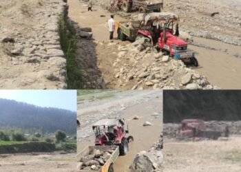 کلاروس ٹراؤٹ نالہ میں غیر قانونی ریت، باجری اور پتھر نکالنے کا سلسلہ جاری، زرعی زمینیں، آبی حیات اور ماحولیات کو خطرہ ضلع انتظامیہ سے توجہ کی مانگ
