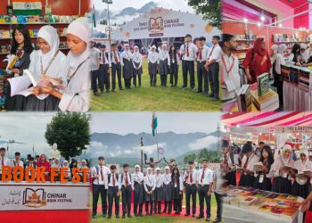 STUDENTS OF ARMY GOODWILL SCHOOL WAYNE KUPWARA ATTEND CHINAR BOOK FESTIVAL AT SKICC, SRINAGAR