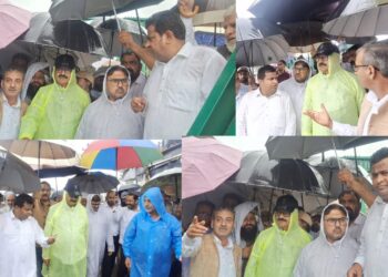 Minister Javed Rana, Satish Sharma assess flood damage in Rajouri