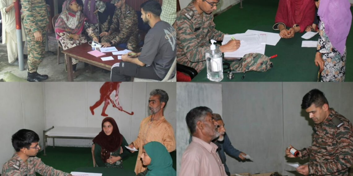 Indian Army Organises Free Medical Camp at Bararipura, Benefits Around 250 Residents