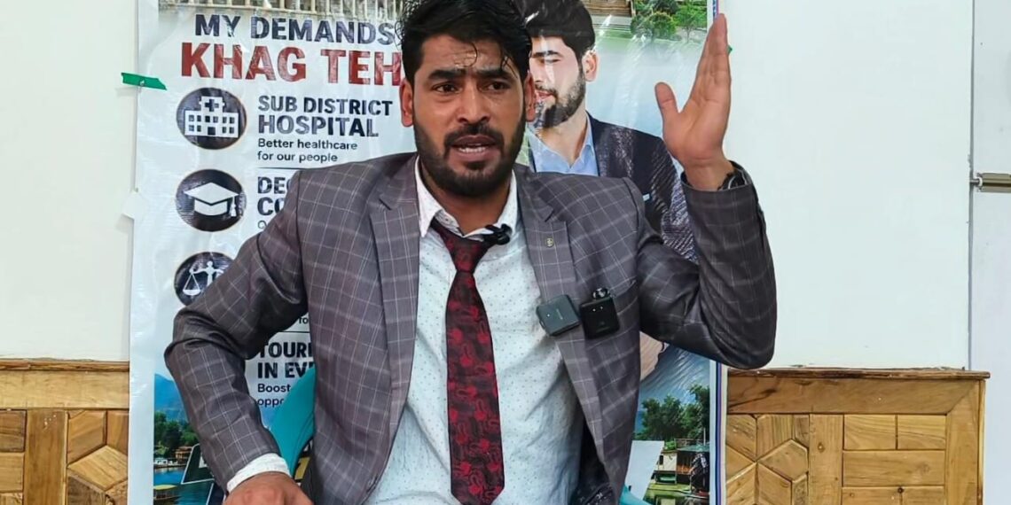AIP Leader Er. Sheikh Jahangir Alleges Continued Neglect of Khag, Questions MLA Khansahib Over Development Priorities