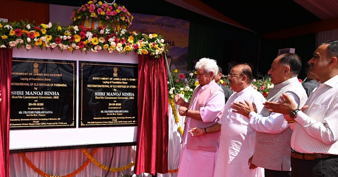 LG Sinha Lays Foundation For ₹14 Crore Heritage Revival Projects At Purmandal, Uttervehini