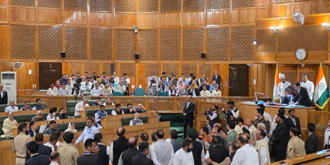 Step Down, Step Down, Mr Speaker, Vacate Your Chair”: BJP Protests In J&K Assembly