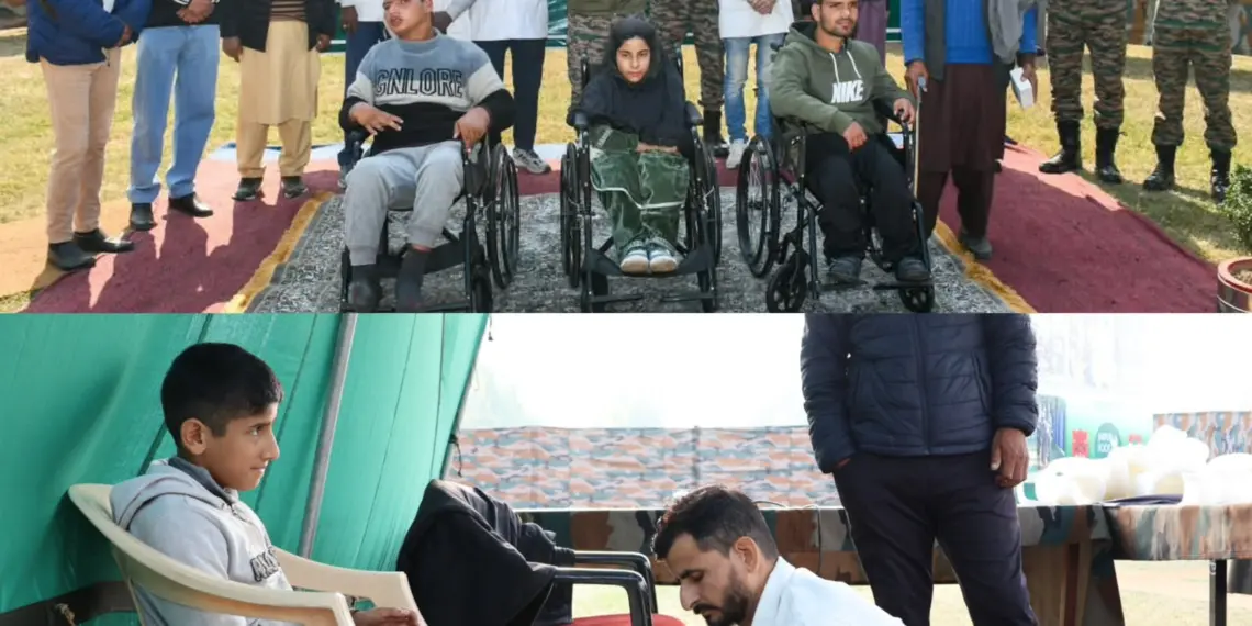 Chinar Corps Organises Artificial Limb Fitment Camp at Sharifabad, 303 Beneficiaries Receive Assistance