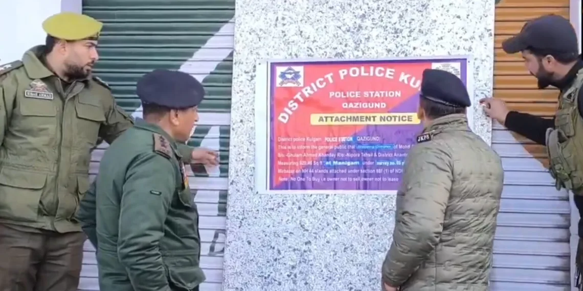 Illegal Drug Empire Crumbles: Kulgam Police Attach ₹1.5 Crore Properties in Major NDPS Action